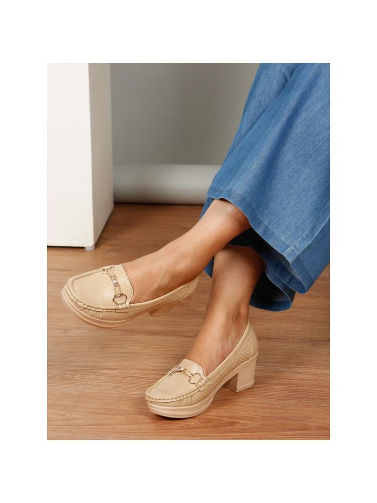 Flat n Heels Women Loafer Beige-image-30