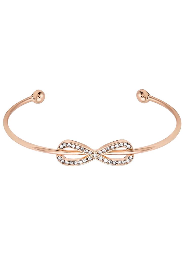 Peora Women Rose Gold Plated American Diamond Bracelet-image-32