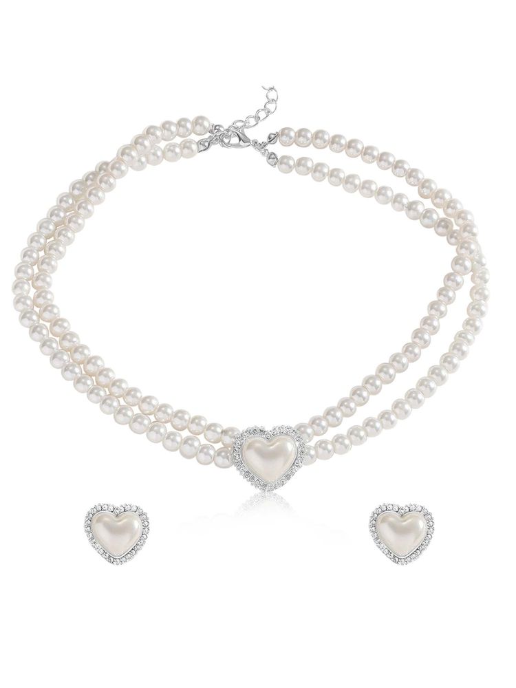 Peora Women Silver Plated Pearl and Cubic Zirconia Studded Jewellery Set-picture-29