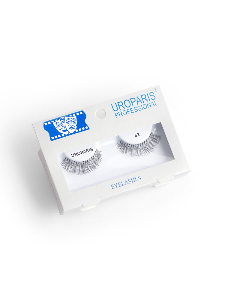 Uroparis Human Hair Eyelashes - 52 / BLACK