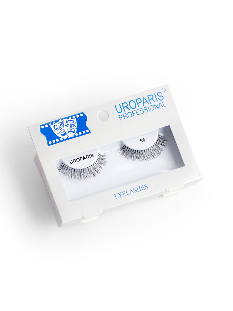 Uroparis Human Hair Eyelashes - 56 / BLACK