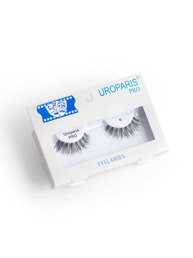 Uroparis Human Hair Eyelashes - PRO 6 / BLACK DOUBLE VOLUME HAIR