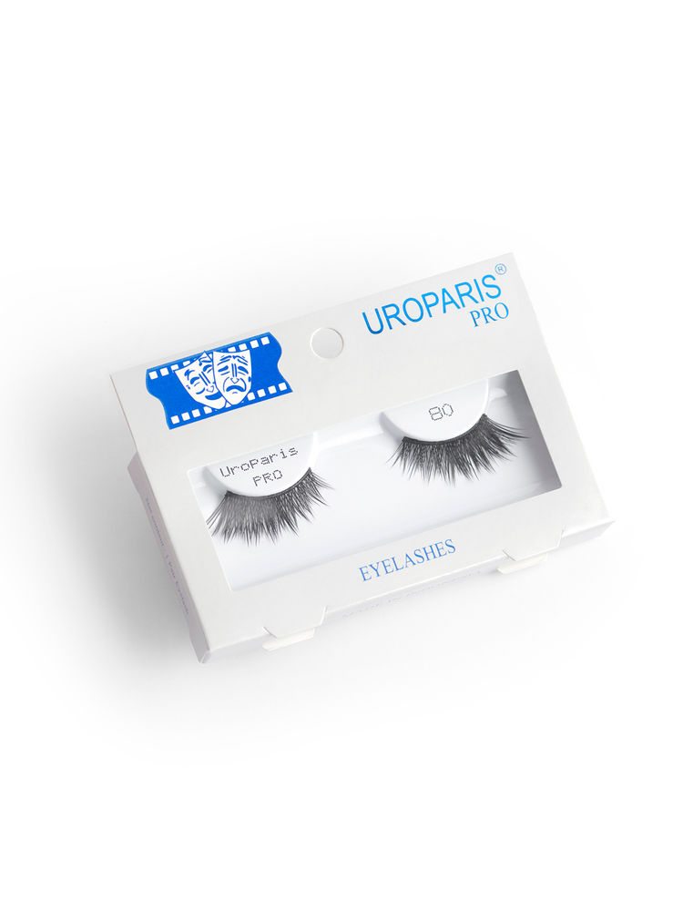 Uroparis Human Hair Eyelashes - PRO 80 / BLACK FINE SYNTHETIC FIBER-picture-17