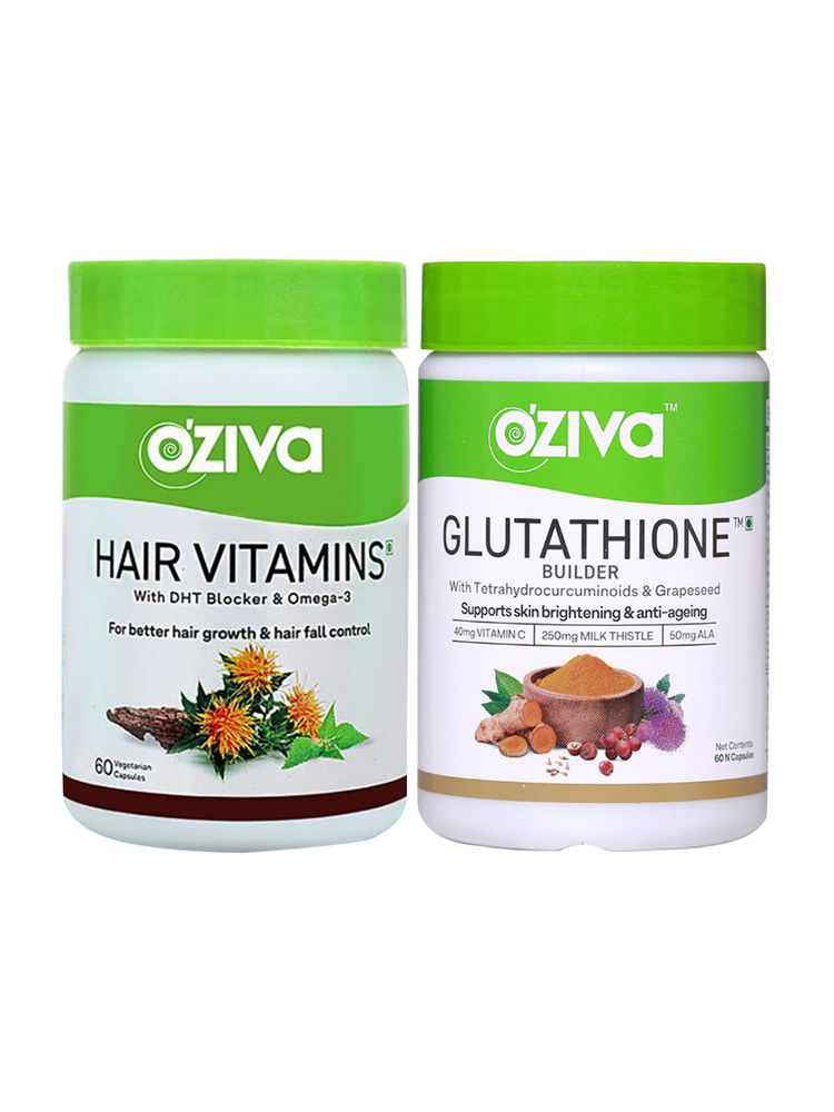OZiva Better Hair & Skin Pack (OZiva Hair Vitamins + Plant Based Glutathione Builder)-picture-17