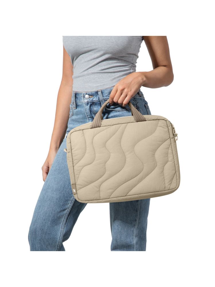 Tomtoc Unisex Terra-A28 Puffy Laptop Bag-Beige-picture-22