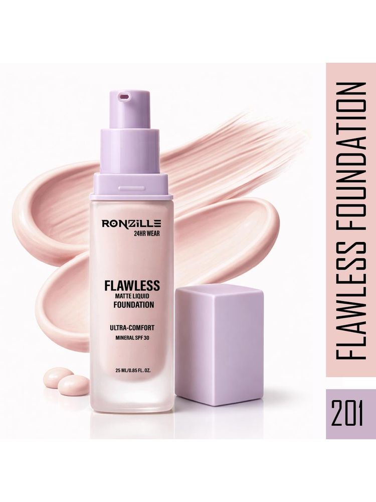 Ronzille 24Hr Wear Flawless Matte Liquid Foundation Ultra Comfort Mineral SPF 30-picture-10