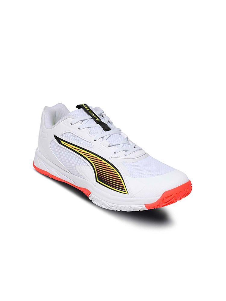 Puma Unisex White Accelerate Pro 4 Game On Indoor Shoes-image-43