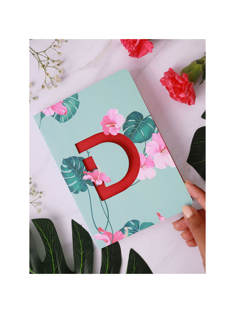 doodle collection Doodle Initial D - Floral Monogram Notebook-picture-26