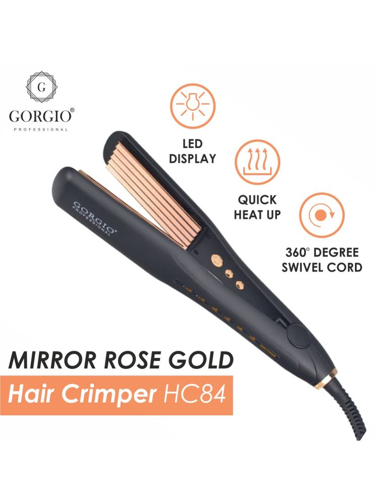 Gorgio Professional Premium Titanium Rose Gold Coated HairCrimper HC 84-picture-16