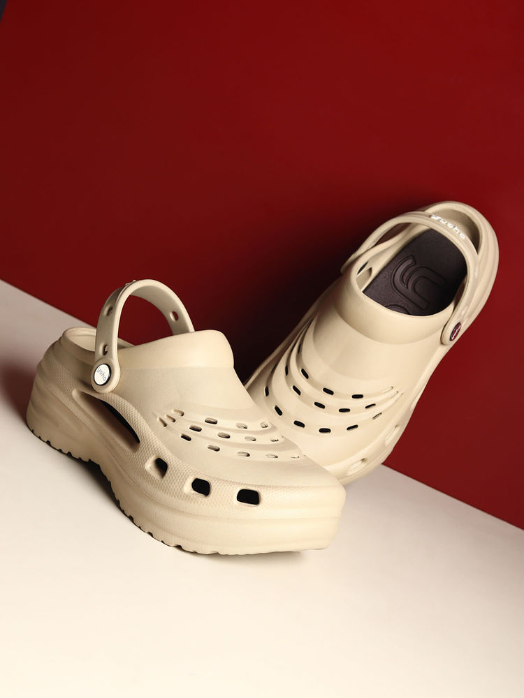Yoho Jumbo Clogs for Women Beige-image-23