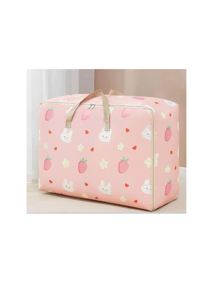House of Quirk Pink Fabric Extra Large Oversized Handy Laundry Storage Bag-image-4