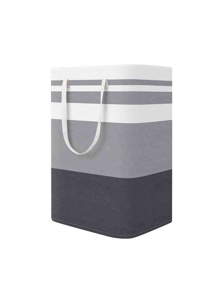 House of Quirk Grey Collapsible Large Laundry Basket - 75L-image-5