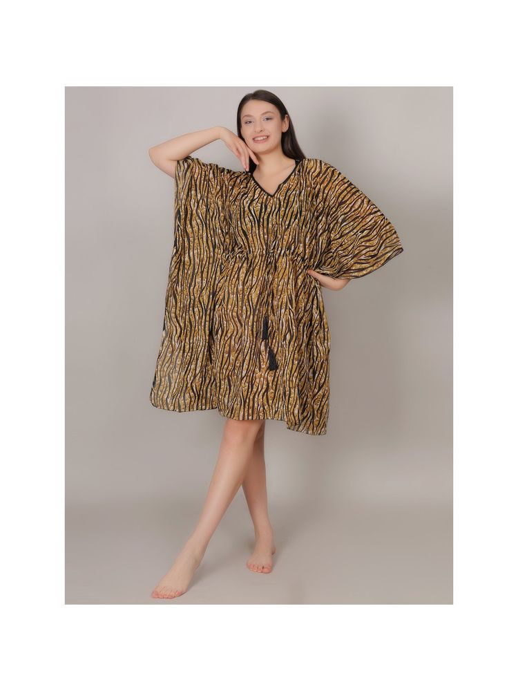 Mod & Shy Women Black Tiger Print Cover Up Kaftan-image-14
