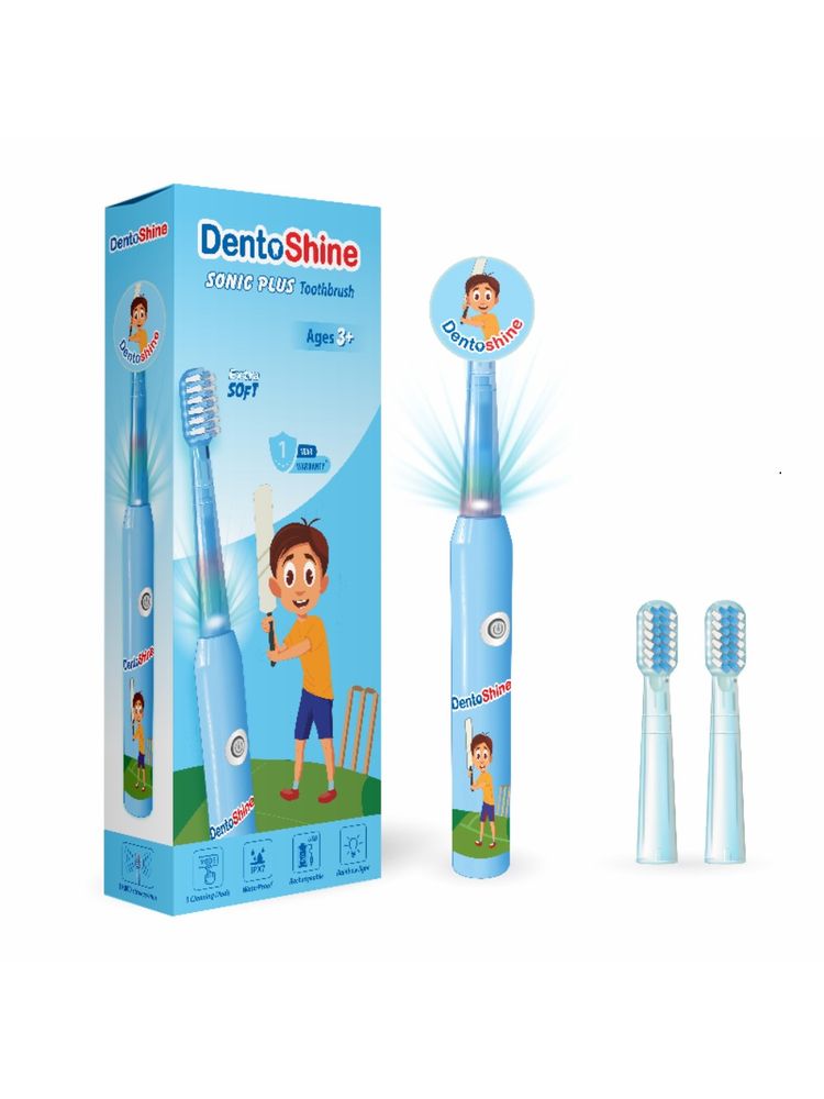 Dentoshine Sonic Plus Electric Toothbrush For Kids - Blue