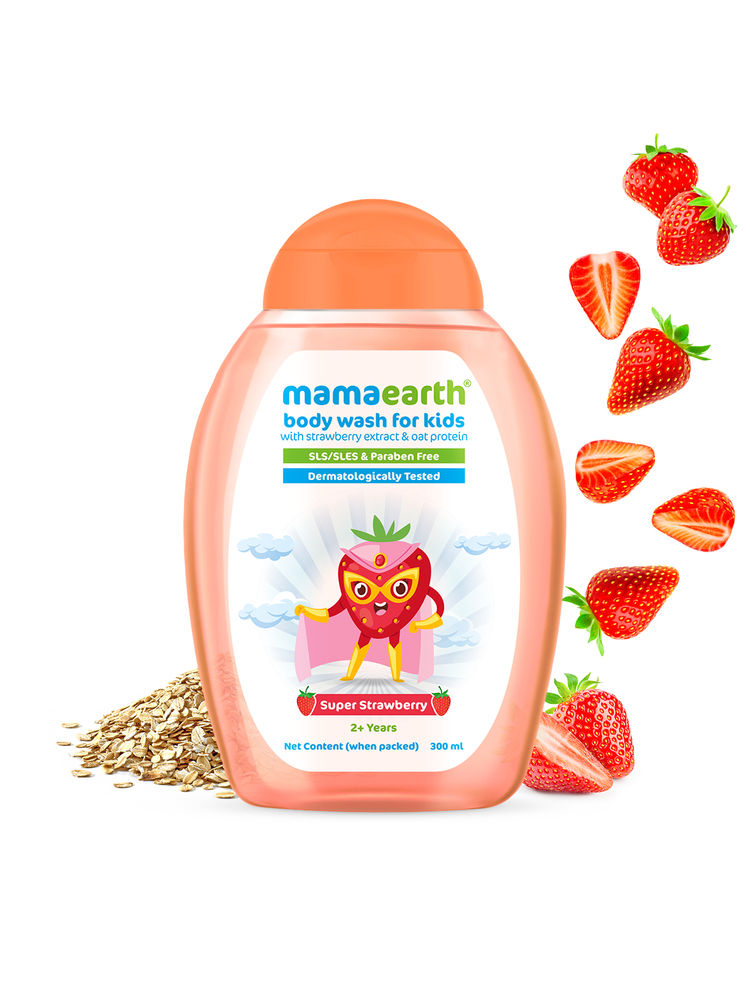 Mamaearth Super Strawberry Body Wash for Kids with Strawberry & Oat Protein-image-6