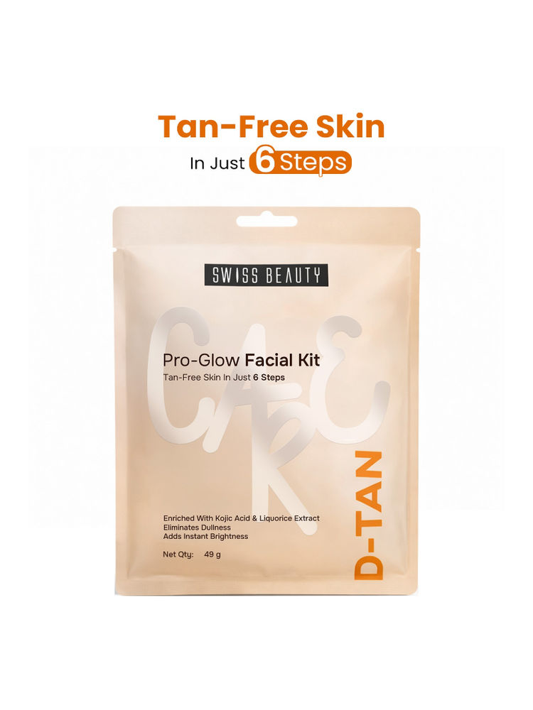 Swiss Beauty Care D-Tan Pro-Glow Facial Kit, Eliminates Tanning With Kojic Acid & Liquorice Extract-image-6
