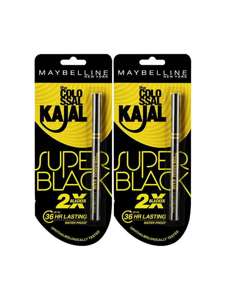 Maybelline New York Colossal Kajal Super Black - Pack Of 2
