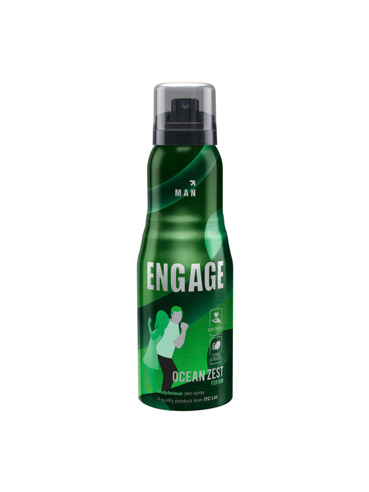 Engage Ocean Zest Deodorant for Men, Citrus & Aqua, Skin Friendly, Long-Lasting-picture-8
