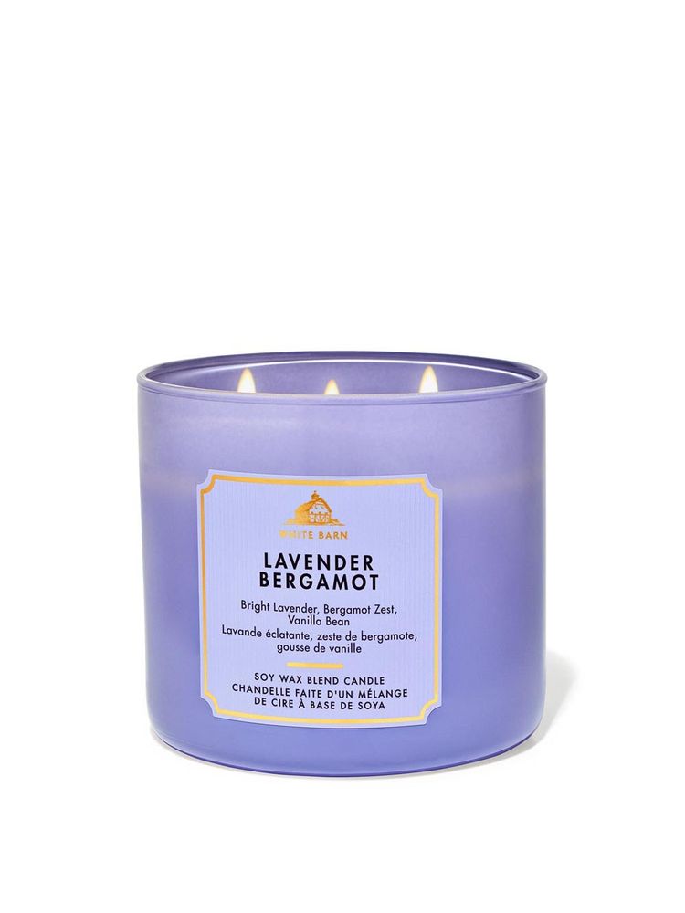 Bath & Body Works Lavender Bergamot 3-Wick Candle