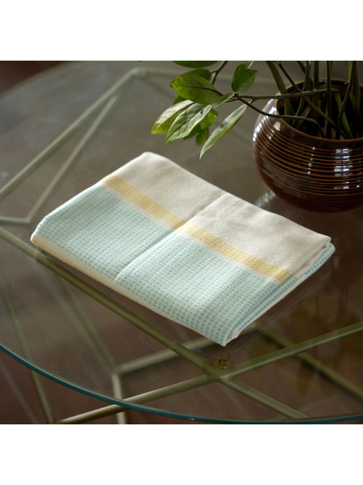Doctor Towels Sunny Aqua Bamboo Dobby Bath Towel (M)-picture-12