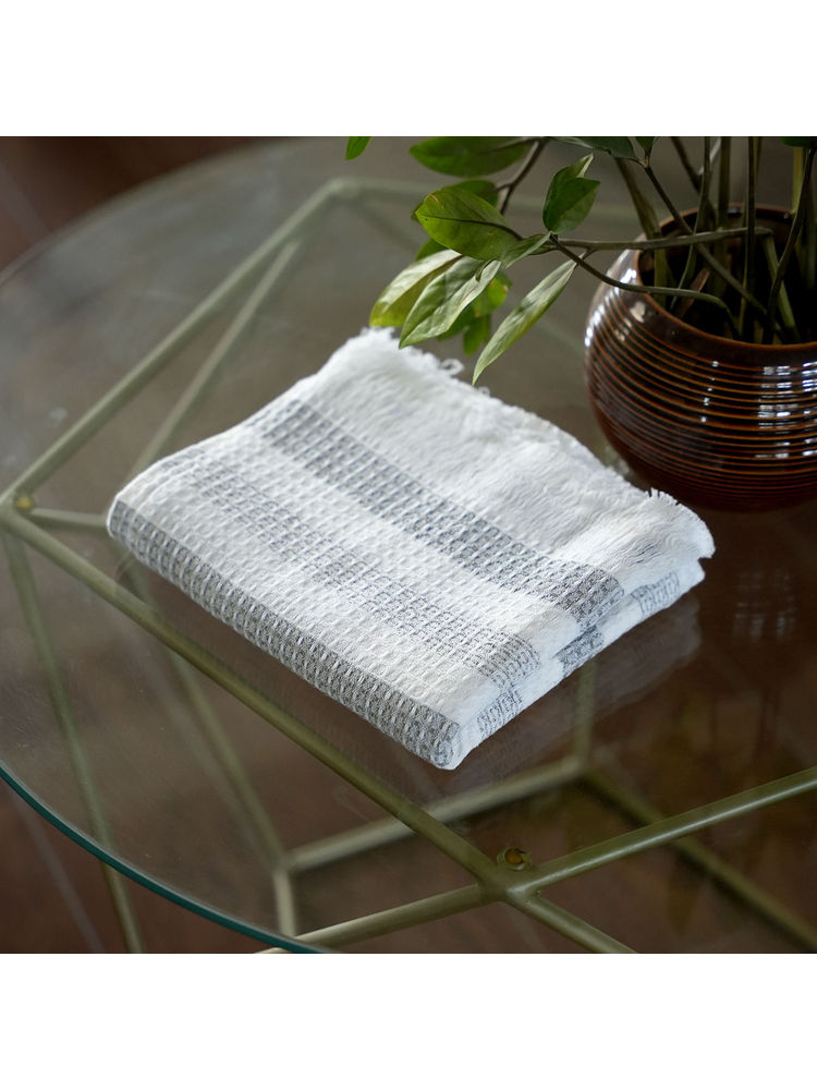 Doctor Towels Grey Waffle Weave Cotton Bath Towel (M)-picture-17