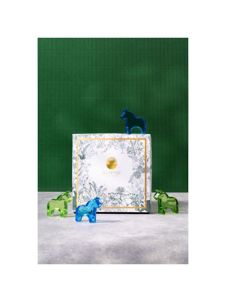 SG Home Glass Horse Mini Accent Gift Box (Pack of 4)-picture-10