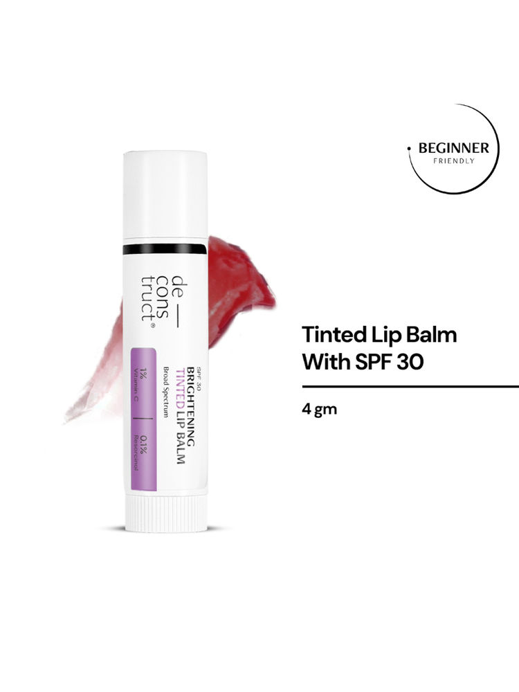 Deconstruct Tinted Lip Balm with 1% Vitamin C, SPF30, Hydrating & Non-Sticky for Soft, Bright Lips