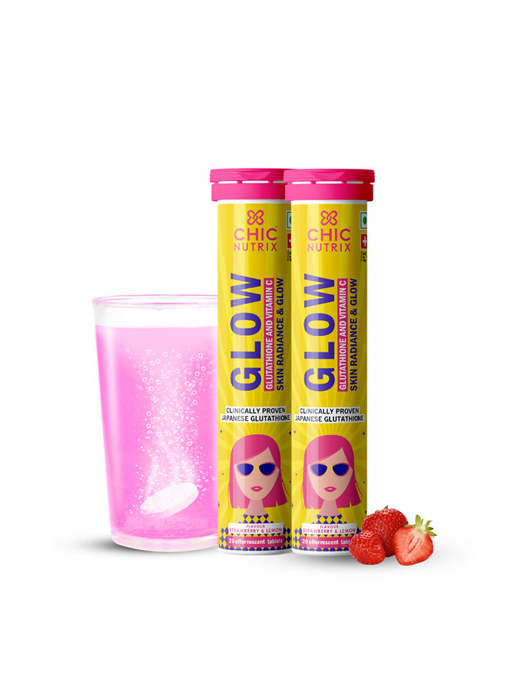 Chicnutrix Glow - Glutathione & Vitamin C - Skin Radiance & Glow - Strawberry Lemon - Pack of 2-picture-21