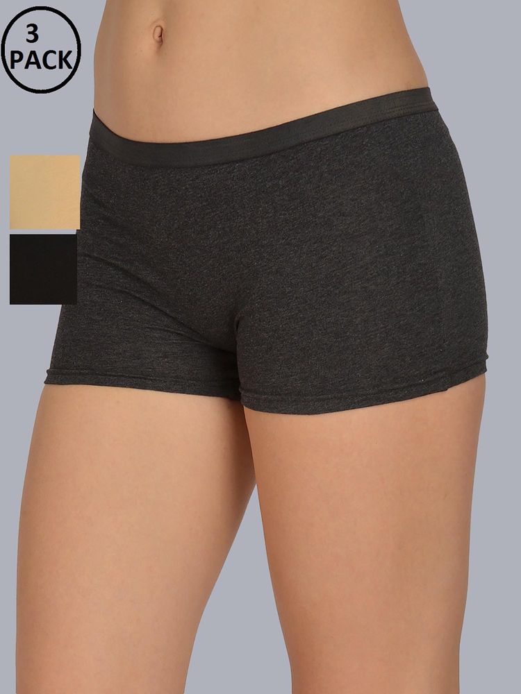 Mod & Shy Women Solid Boyshort (Pack of 3)-picture-47