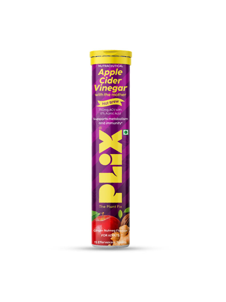 Plix The Plant Fix ACV Hot Brew Effervescent Tablets For Metabolism - Ginger Nutmeg-picture-17