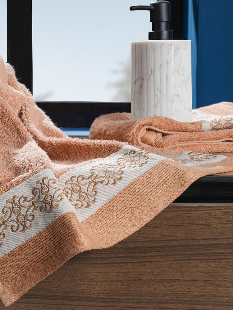 Maspar Rust Cotton Soft & Absorbent Anti-Odor Hand Towels (Pack of 2) (M)-image-49
