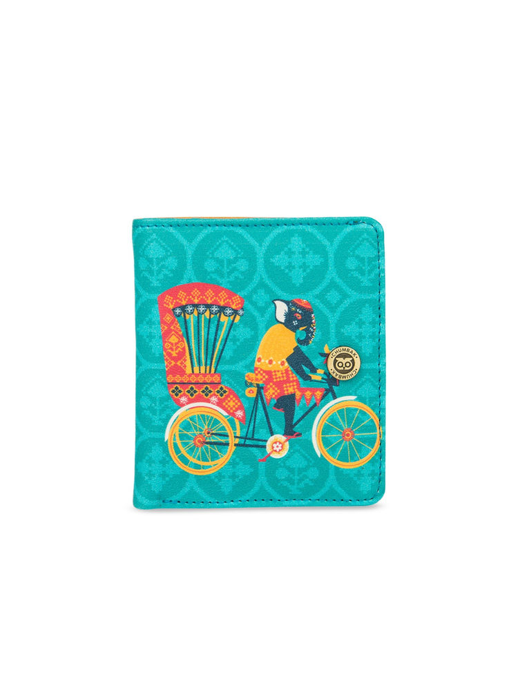 Chumbak Elephant Adventures Snap Button Wallet - Teal-picture-22