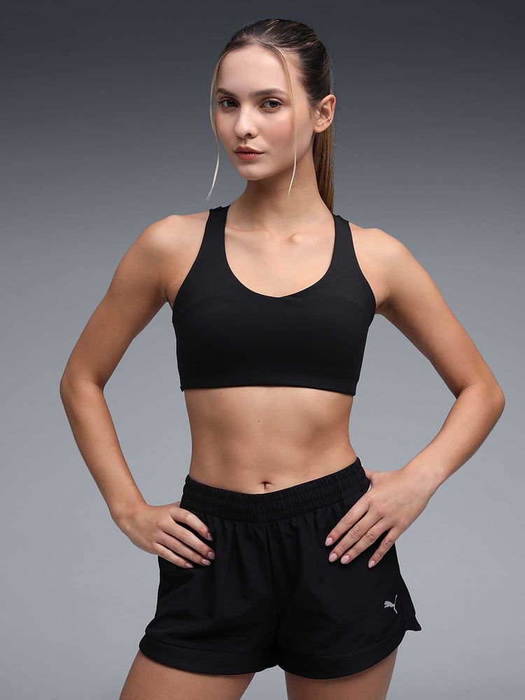 Puma High Impact Women Black Breathable Running Sports Bra-image-31
