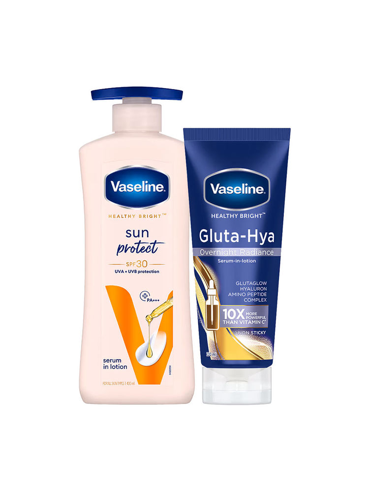 Vaseline Gluta Hya Overnight Radiance + Sun Protect SPF 30 Body Lotion Combo-picture-26