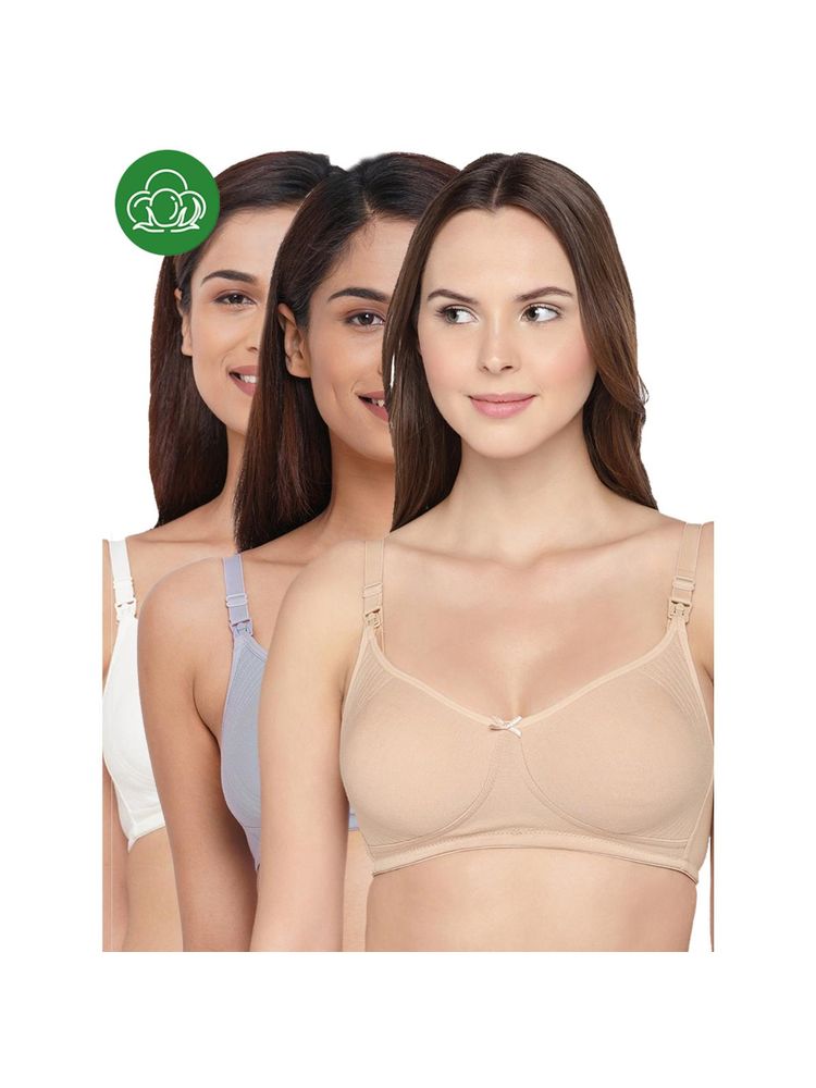 Inner Sense Organic Cotton Antimicrobial Soft feeding Bra (Pack of 3)-picture-14