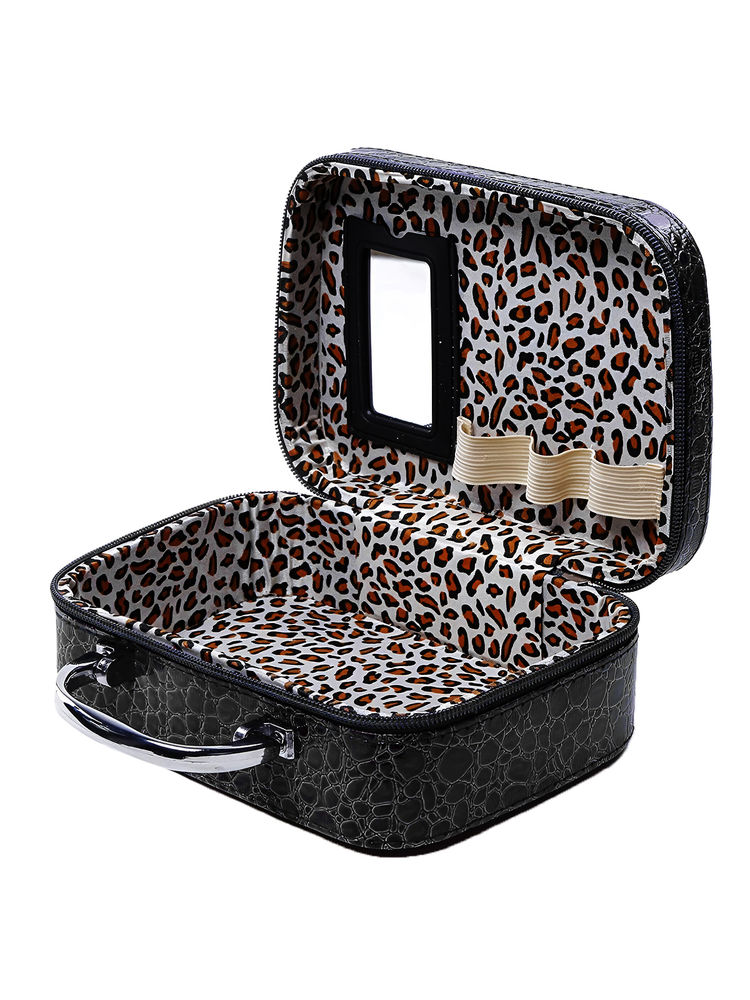 Matra Makeup Bag Mirror Cosmetic Organizer Box Vanity Pouch Jewellery Storage Travel Handle Case
