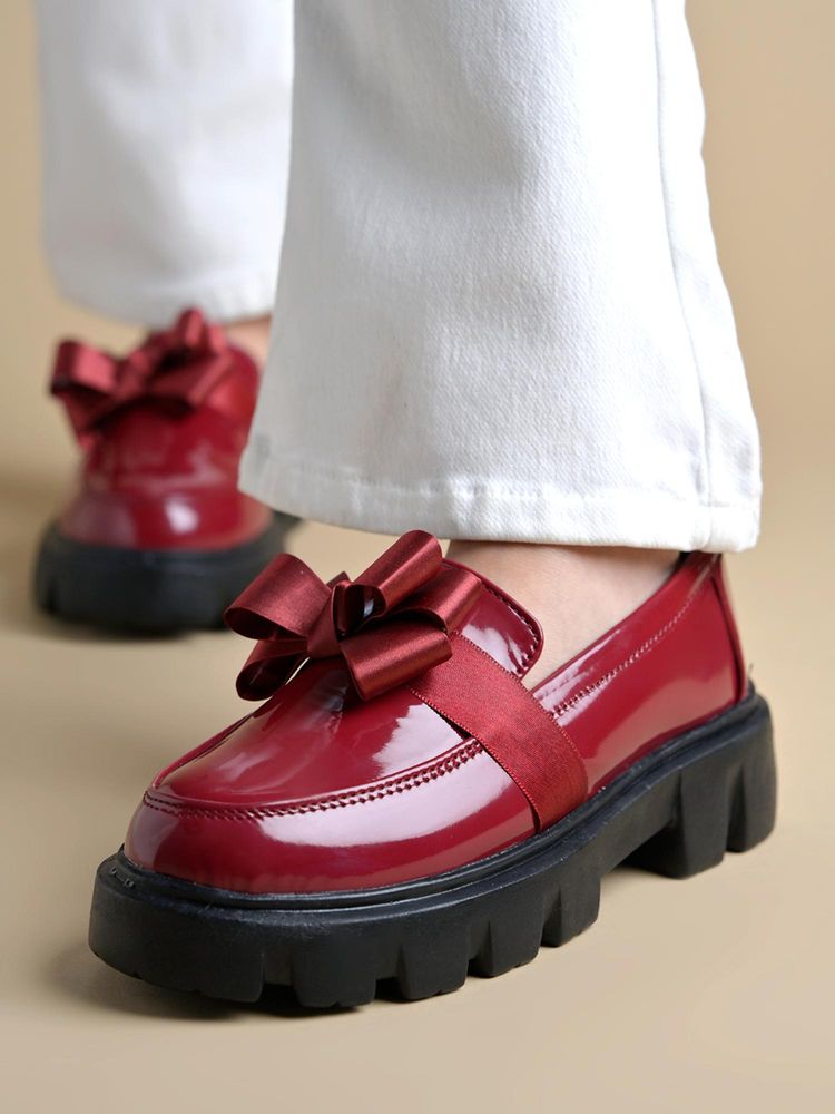 Shoetopia Women Red Loafers-picture-16