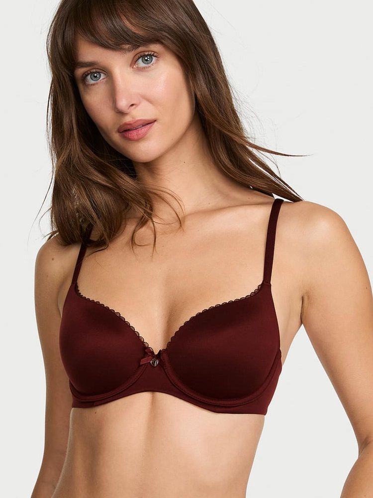 victoria's secret intimates Victoria's Secret Body By Victoria Lightly Lined Smooth Demi Brown Bra-picture-28