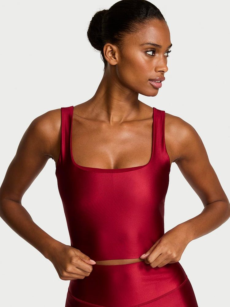 victoria's secret intimates Victoria's Secret VSX GlossyTech Square-Neck Cami Top-picture-19