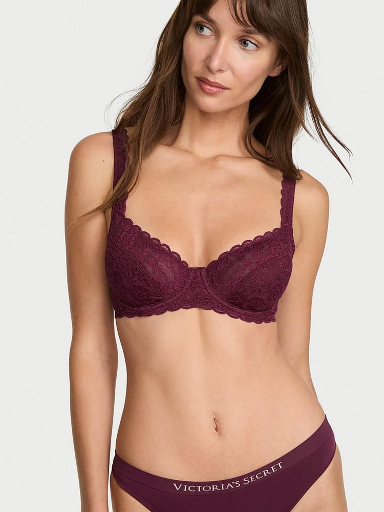 victoria's secret intimates Victoria's Secret Lacie Unlined Balconette Purple Bra-picture-38