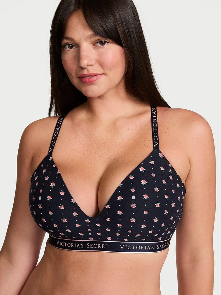 Victoria's Secret The T-Shirt Cotton Lightly Lined Wireless Black Bra-image-11