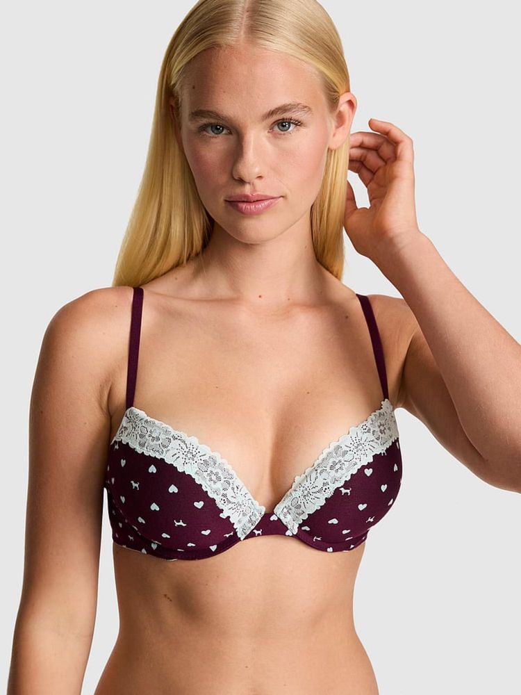 victoria's secret intimates Victoria's Secret PINK Wear Everywhere Super Push-Up Wine Bra-picture-31