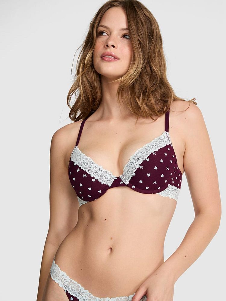 victoria's secret intimates Victoria's Secret PINK Wear Everywhere Push-Up Wine Bra-picture-30