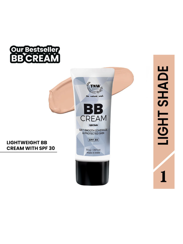 TNW The Natural Wash BB Cream With SPF 30 Sun Protection Gives Instant Fairness - Light Shade 01