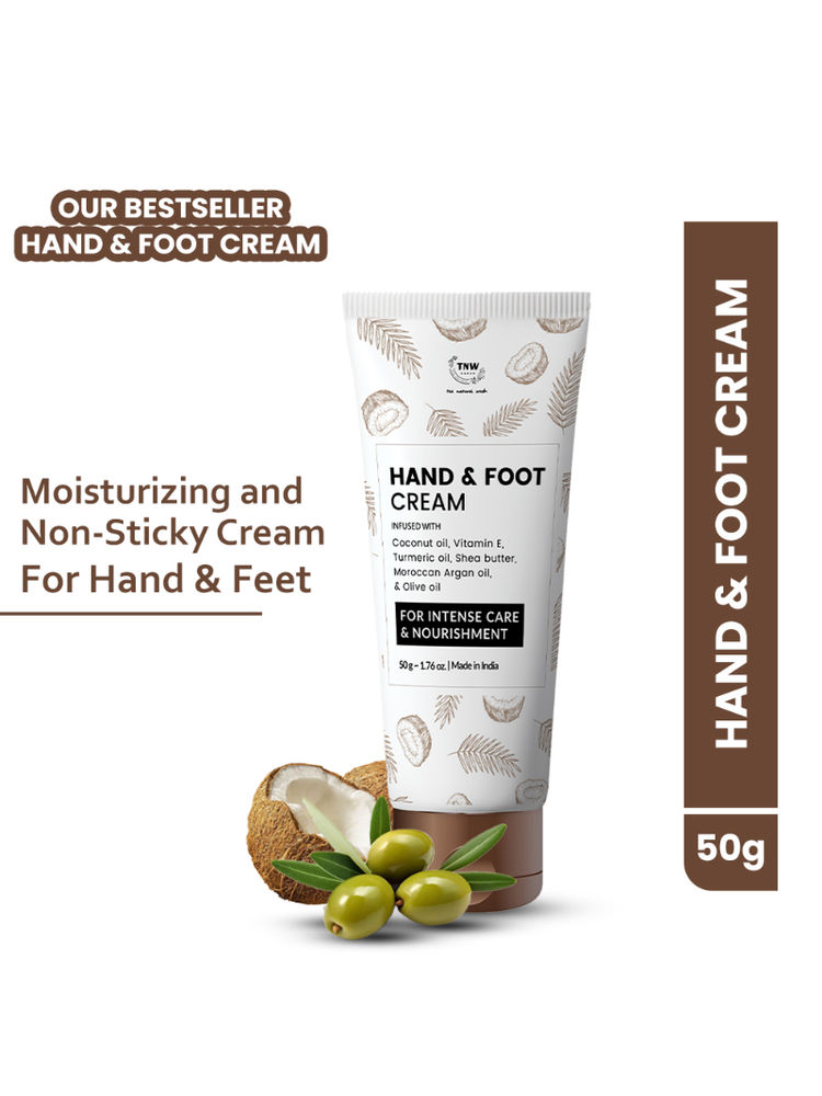 TNW The Natural Wash Coconut Hand & Foot Cream For Super Soft and Moisturized Skin - Non- sticky
