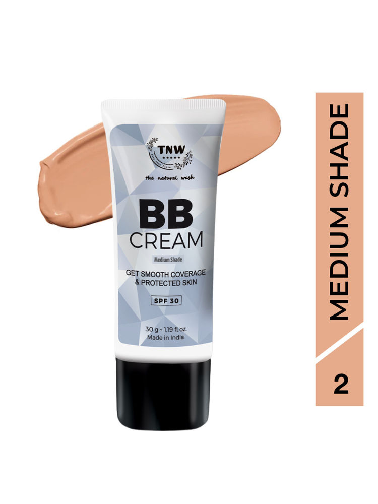 TNW The Natural Wash BB Cream Medium Coverage with SPF 30 Sun Protection - 02 Medium Shade