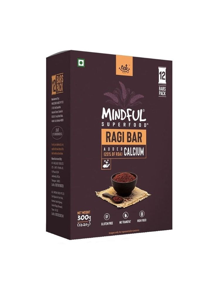 Eat Anytime Mindful Ragi Bar - Pack Of 12