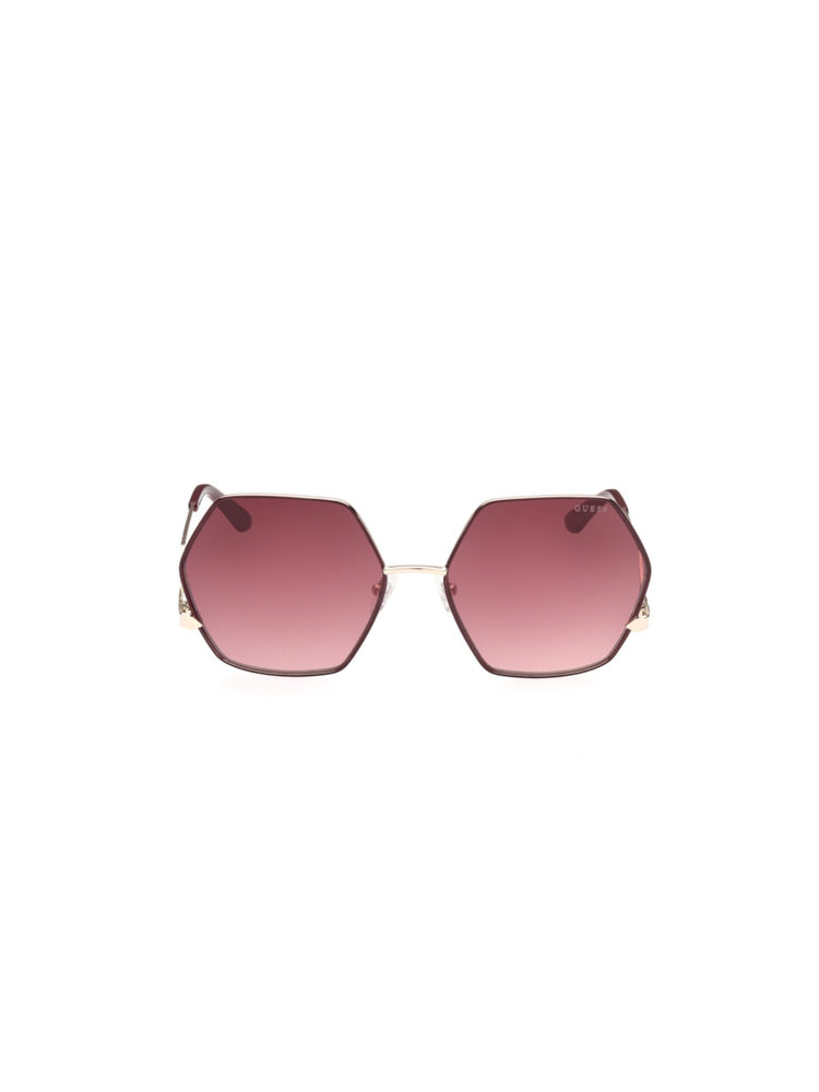 guess fashion Guess Women Gradient Burgundy Lens Hexagon Sunglass GUS78156171TSG (61)-picture-14