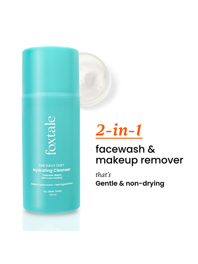 Foxtale Hydrating Cleanser And Make-Up Remover, With Hyaluronic Acid