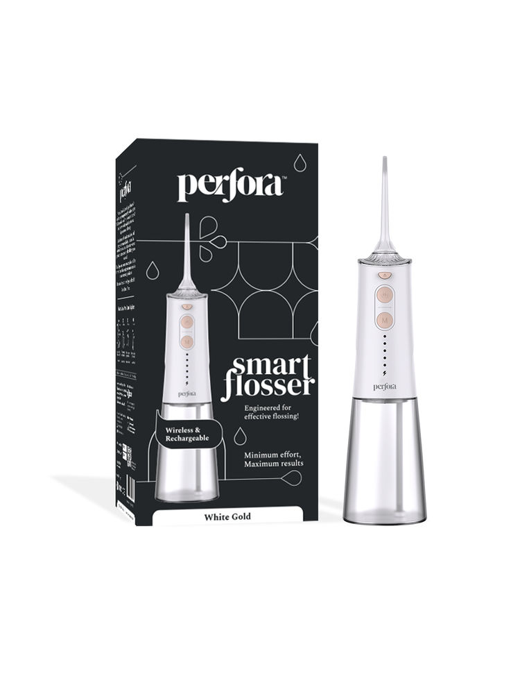 Perfora Smart Water Flosser With 5 Flossing Modes - White Gold-picture-11